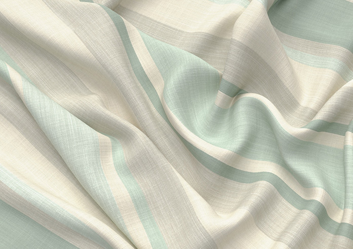 Laura Ashley Awning Stripe, Smoke Green - Twist&Fit Roman Blind - Image 4